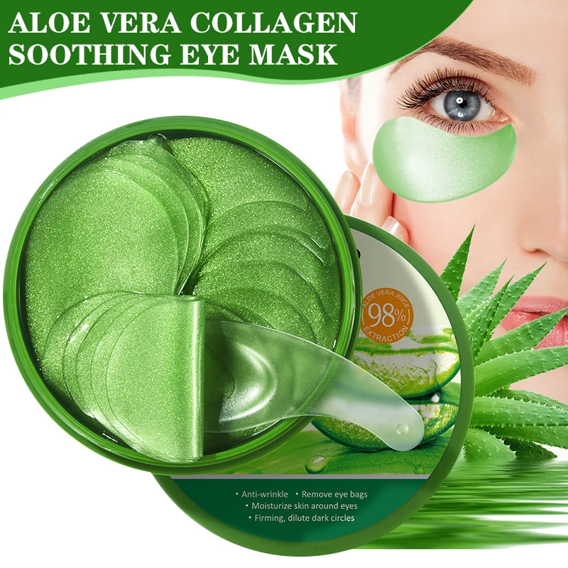Collagen Under Eye Patches - 60 stks Aloë Vera Collageen Oogmasker