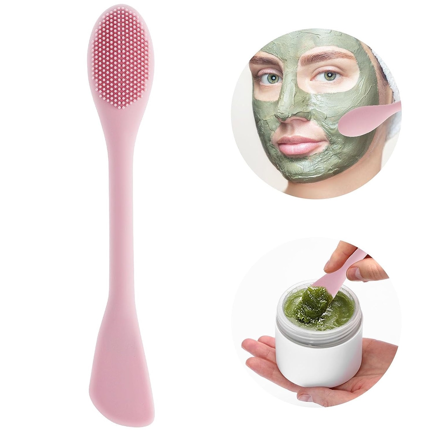 1PC dubbelkoppige siliconen ge - Silicone Face Scrubber Electric recensie en prijs