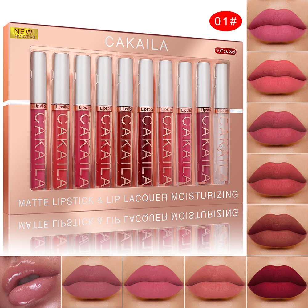 4 stks/10 stks/set Naakt Lipgl - Matte Velvet Lip Tint Long Lasting recensie en prijs