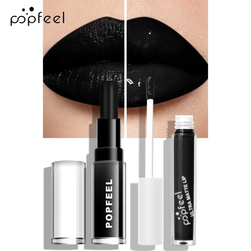 Punk Matte Zwarte Vloeibare Li - Matte Velvet Lip Tint Long Lasting recensie en prijs