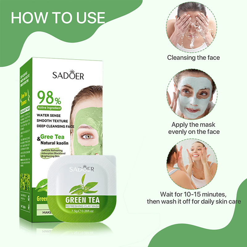 8Pcs Groene Thee Reiniging Mod - Green Tea Cleansing Clay Mask recensie en prijs