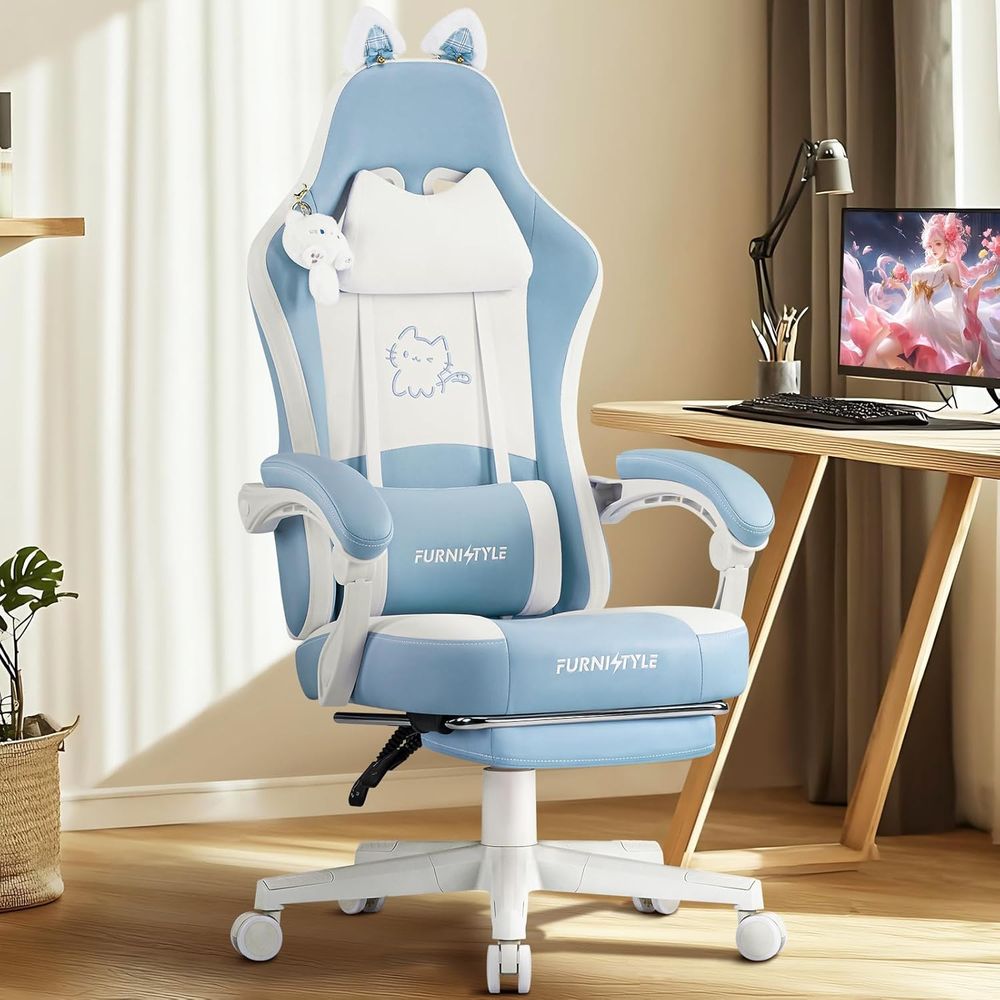 Ergonomische blauw/witte gamin - Massage recensie en prijs