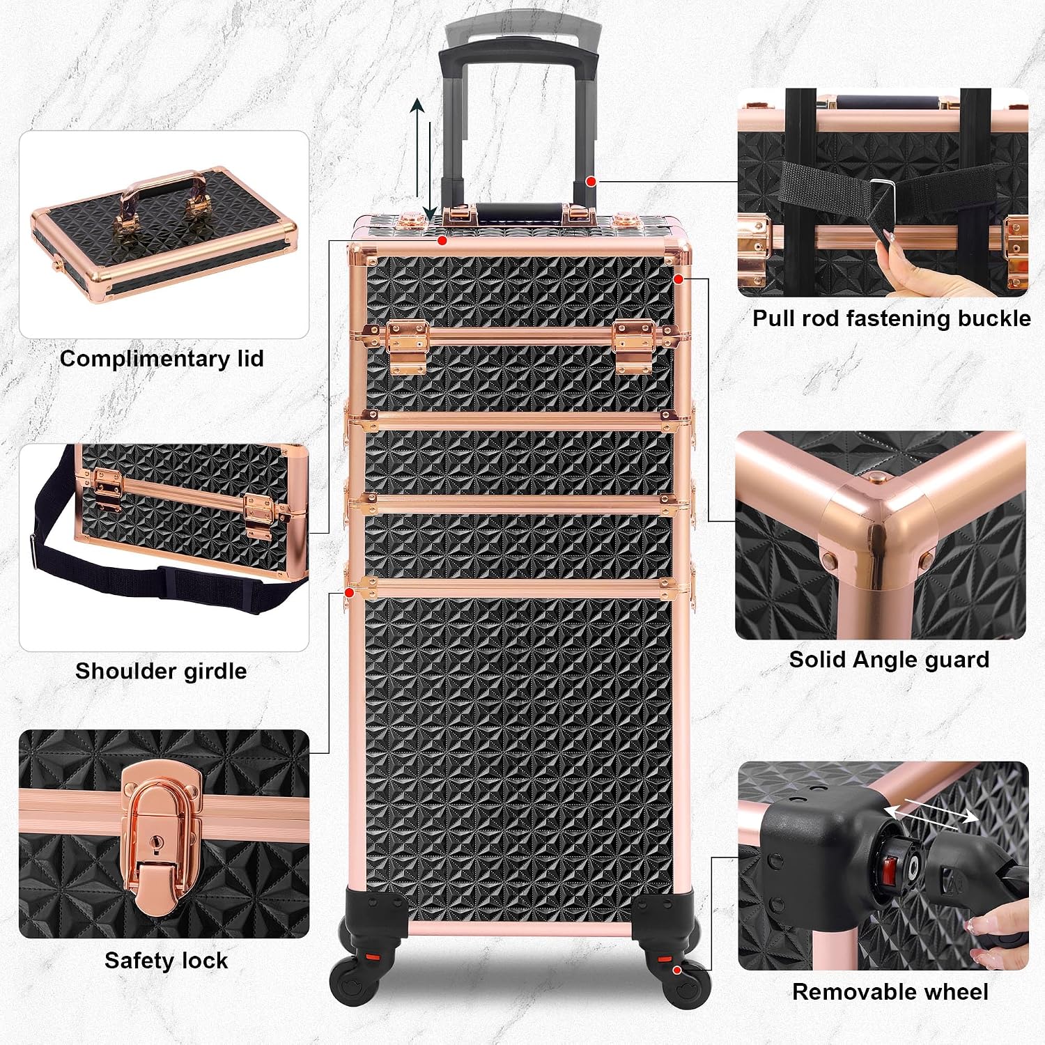 Rollende make-up koffer met de - Makeup recensie en prijs