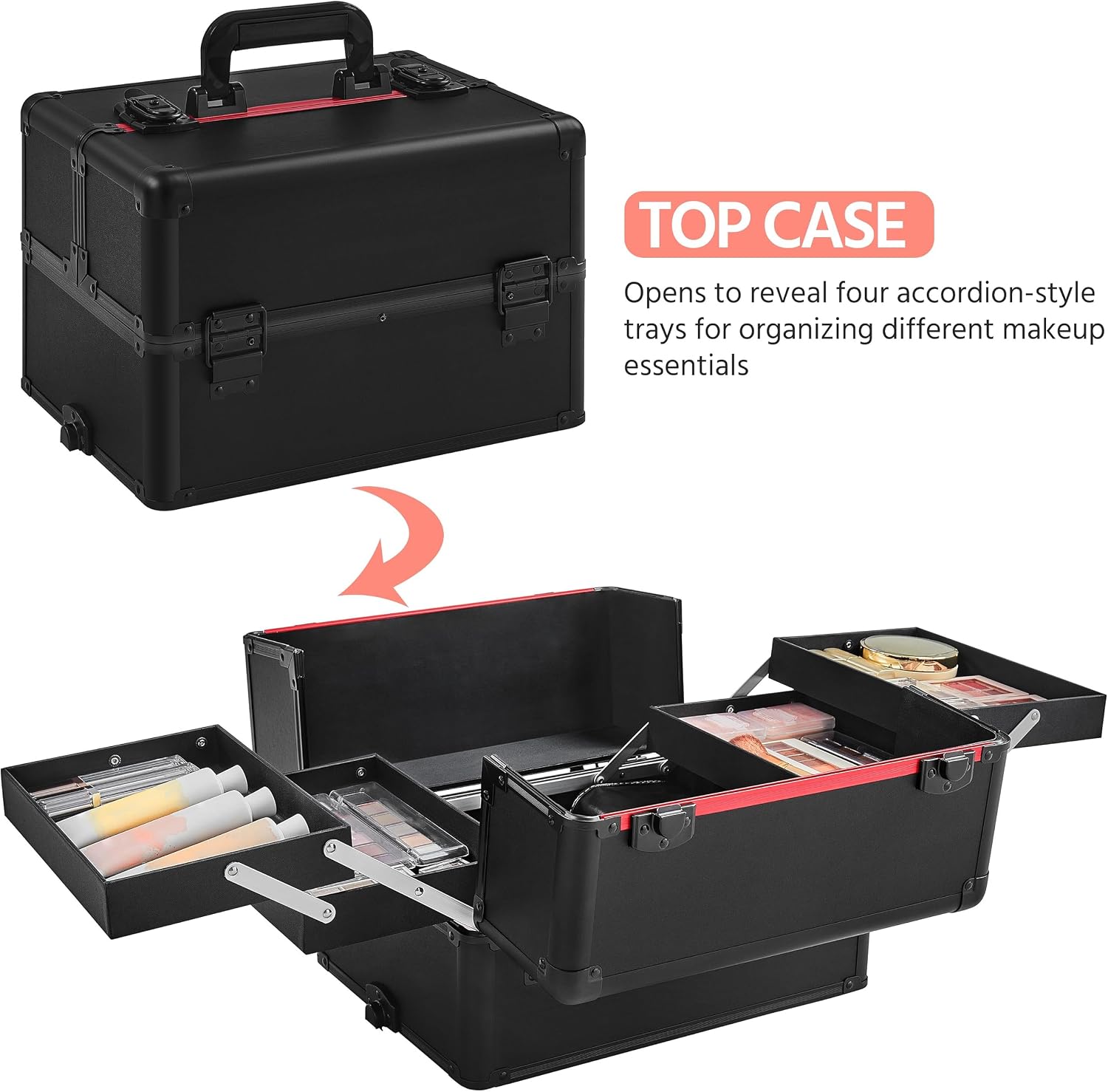 Rollende make-up koffer, cosme - Makeup recensie en prijs